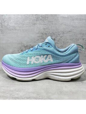 Hoka One One Bondi 8 Running Shoes - Women's Size 7.5 Wide - Blue